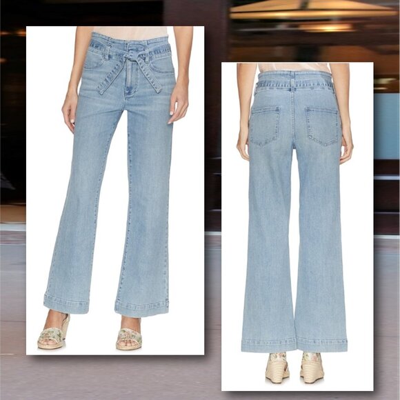 "TWO" by VINCE CAMUTO Belted Wide-Leg Jeans NEW WITH TAGS! - Picture 5 of 10